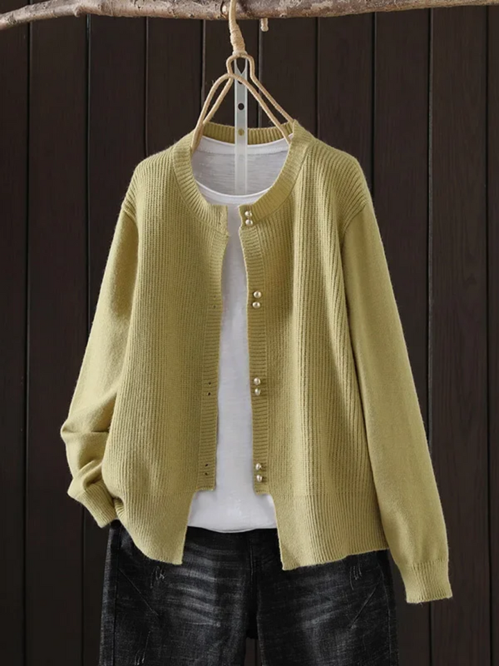 Claudine | Pearl-Button Cardigan