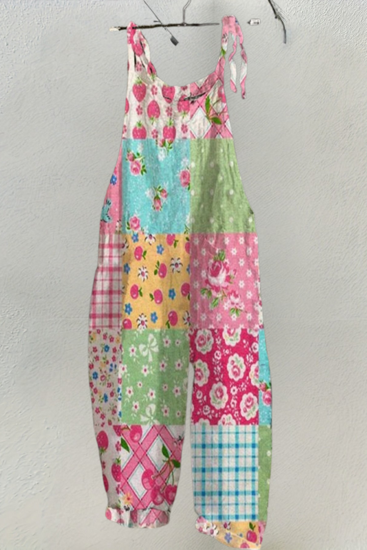 Bohemian Floral Jumpsuit - Effortless Style for Women, All-Day Comfort