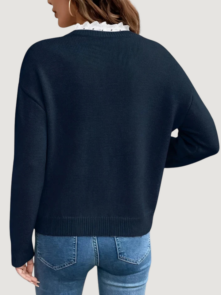 ANASTELLE LAYERED-LOOK SWEATER