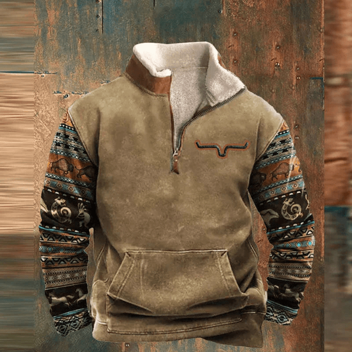 ARIVELLEA – GRAPHIC ZIP-UP SWEATSHIRT FOR MEN