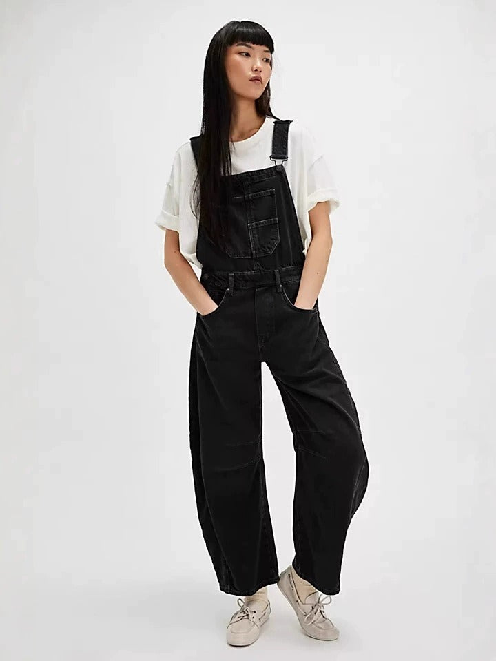 Stretch Canvas Work Dungarees for Women