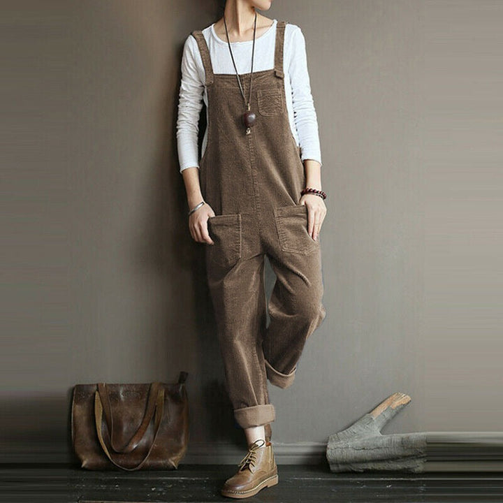 Women's Cotton Dungarees with Relaxed Fit