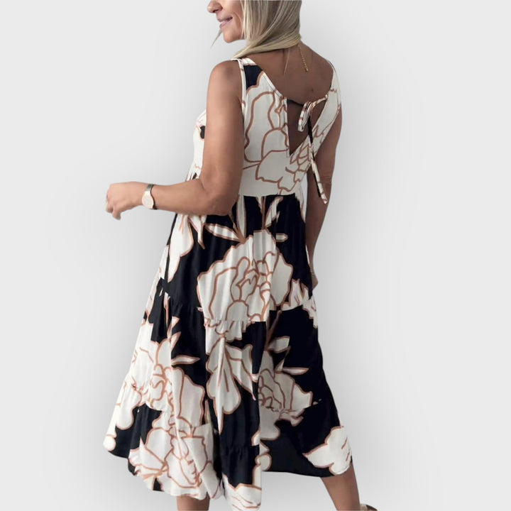 EVITA – STYLISH OFF-SHOULDER FLORAL DRESS