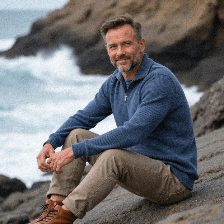 Arlen - Knitted Zip Sweater for Men