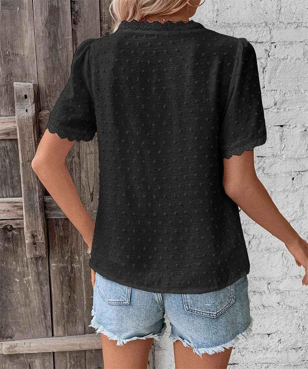 Maxine - Elegant V-Neck Summer Blouse