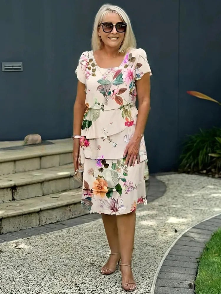 NOEMI – BOHO FLORAL CASCADE MAXI DRESS