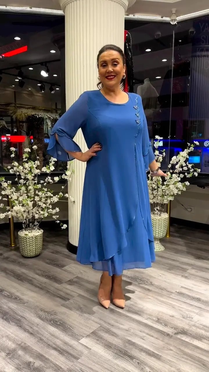 SAMARA – WOMEN'S CHIFFON SOLID COLOR LOOSE DRESS