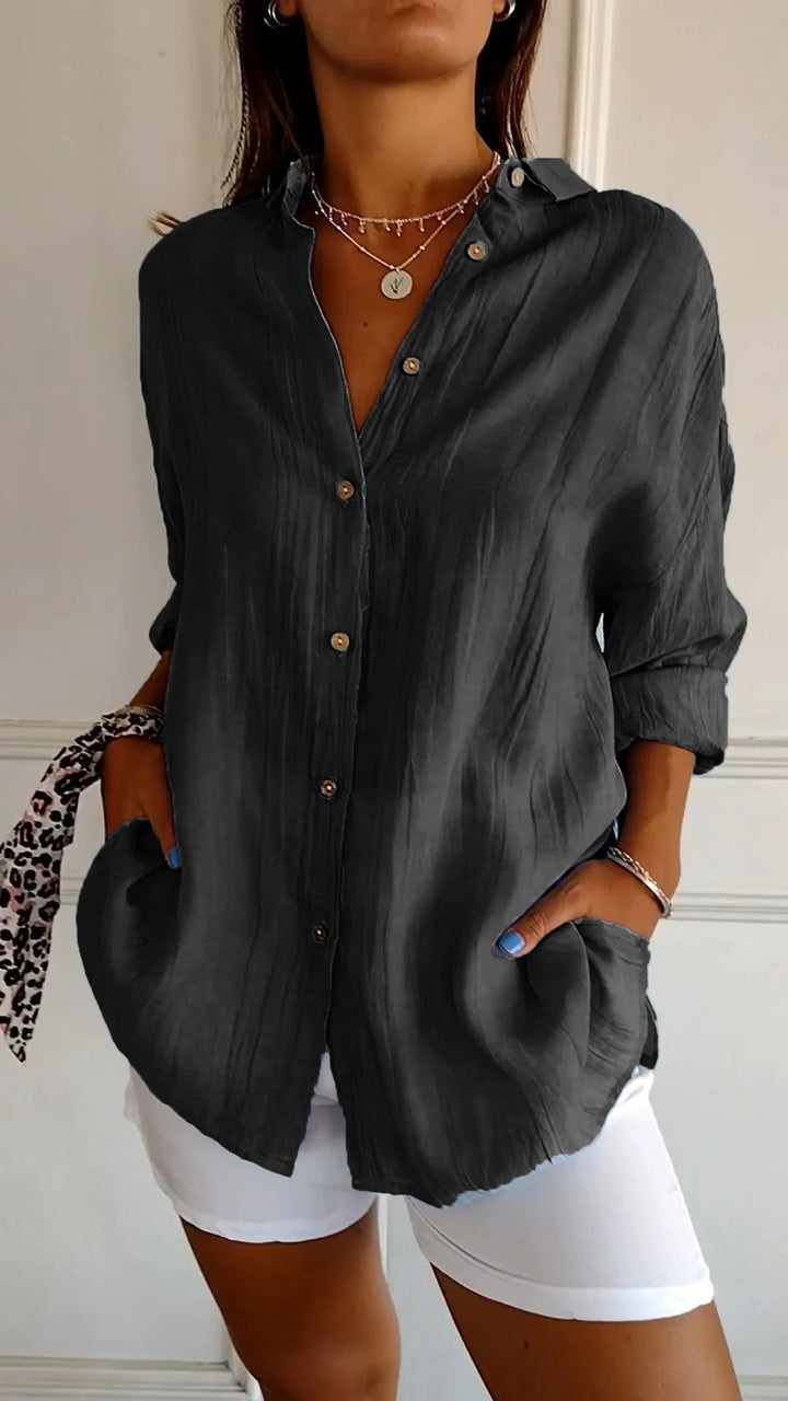 Sasha  Elegant Shirt with Pleated Style
