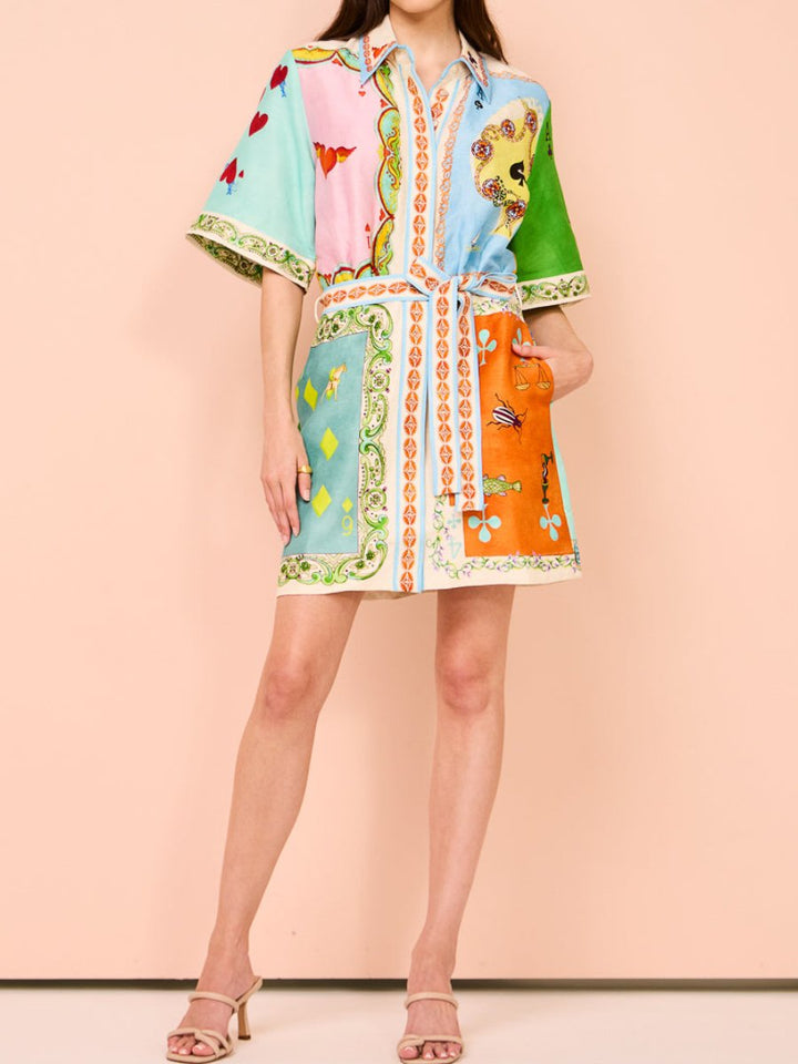 NOEMI – MODERN PRINTED COTTON SHIRT DRESS