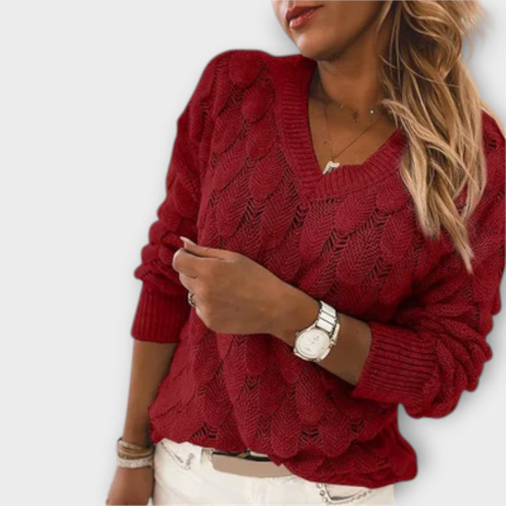 Venalarae | V-Neck Knit Pullover