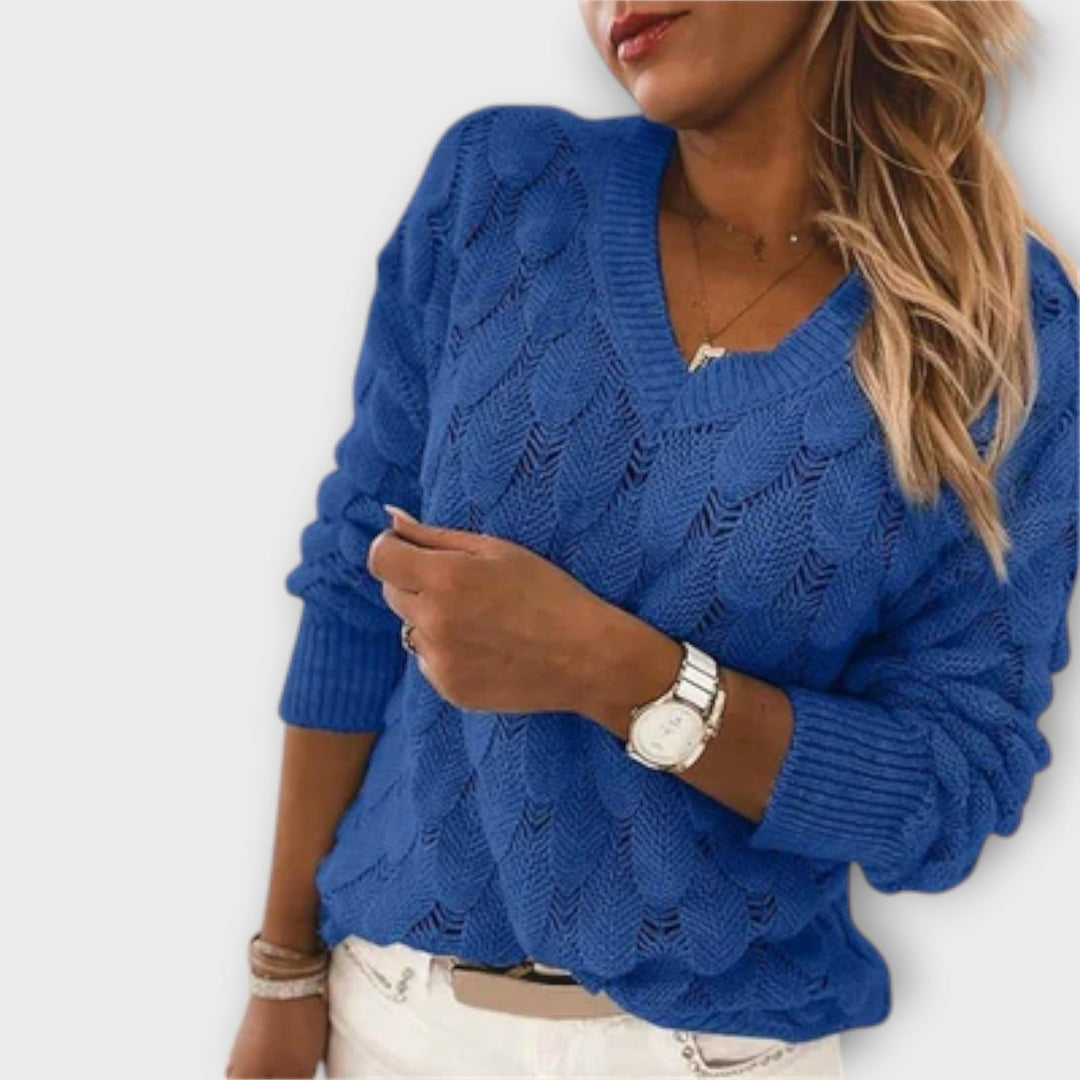Venalarae | V-Neck Knit Pullover