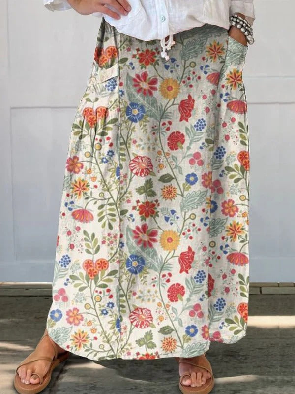 Zariah – Pastoral Floral Art Print Blouse