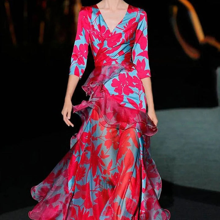 VESPER – RUFFLE A-LINE PARTY BANQUET DRESS